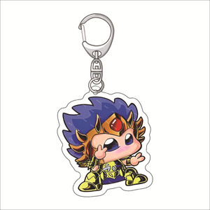 Porte-clés en acrylique 5CM Saint Seiya Phoenix Ikki Hyoga Seiya <span class=keywords><strong>Shiryu</strong></span>, accessoires de bijoux, pendentif anime en plastique - Product Image 3