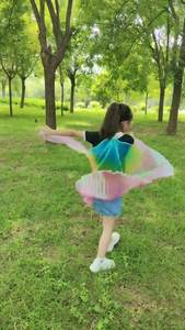 Nuove Ali per Danza del Ventre per Bambini, Colore Arcobaleno, Accessori per Spettacoli a 360 Gradi, Costume da Ballo, Oggetti di Scena per Performance, Ali da Collo - Product Image 2