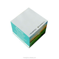 Cube de notes autocollantes personnalisé avec plateau en bois pour promotion, bloc-notes mémo personnalisé avec plateau en bois