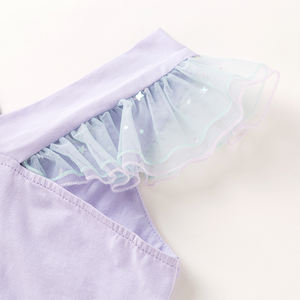 Vestido <span class=keywords><strong>de</strong></span> Princesa <span class=keywords><strong>de</strong></span> Poliéster con Diseño <span class=keywords><strong>de</strong></span> Dos Tonos y Dobladillo con Volantes <span class=keywords><strong>de</strong></span> <span class=keywords><strong>Disney</strong></span> Dream Party, Textura Ligera, Disfraz <span class=keywords><strong>de</strong></span> Tutú Personalizable para Niñas - Product Image 4