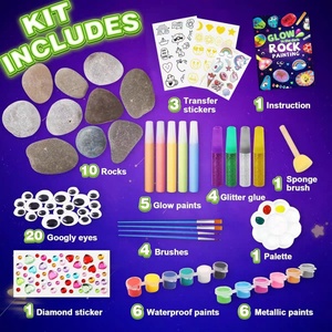Juego de Piedras Pintadas <span class=keywords><strong>a</strong></span> Mano Más Vendido, Juguetes Educativos para Niños, Juego de Piedras Multicolores para Dibujar y Pintar, Venta al por Mayor - Product Image 5