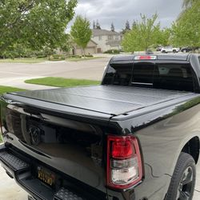 Couverture de benne rigide enroulable, pliable en trois parties, étanche, à verrouillage manuel, en aluminium, pour camionnettes 4x4 - Compatible avec Dodge Ram Ford Ran