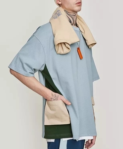 Maglietta da uomo Oversize Premium con magliette bianche Hiphop in cotone Oversize 100% Unisex logo personalizzato <span class=keywords><strong>t</strong></span>-shirt ricamate - Product Image 6
