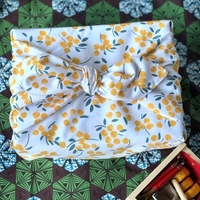 MM 70cm Tissu Furoshiki en Coton à Motifs Floraux Lapin pour Boîtes Bento, Cadeaux de Fête de Noël, Cadeaux de Fêtes, Style Japonais
