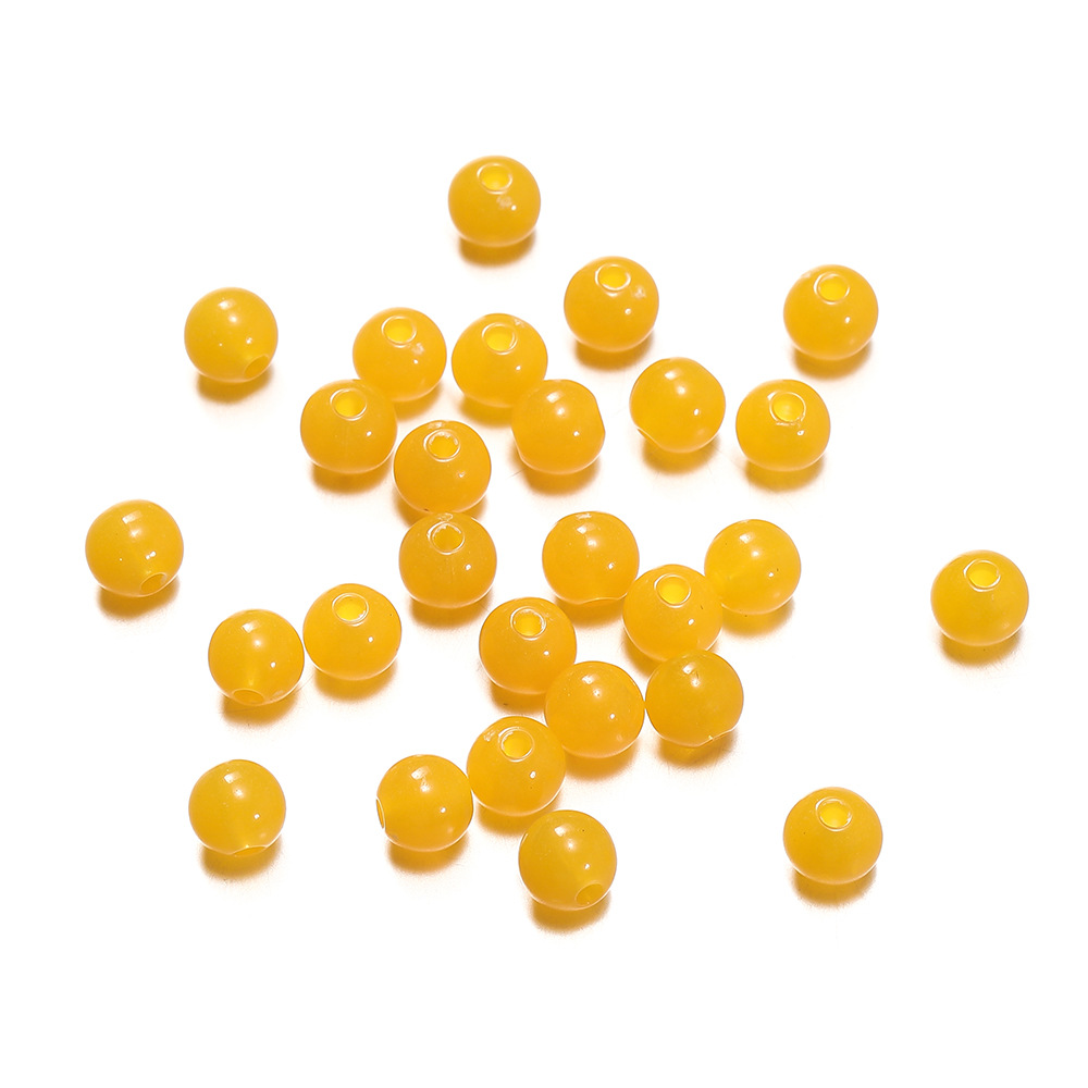 Acrylic imitation stone beads - orange