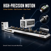 Centre d'usinage CNC à quatre axes LZX-CNC-7000 ULTRA, course de 7000 mm, pour fraisage et perçage de profilés en aluminium pour murs-rideaux et puits de lumière