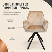 Chaises de salle à manger confortables, empilables, imperméables, au design moderne et en velours fiable pour les salles à manger d'hôtels et de villas de luxe
