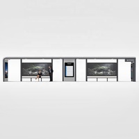 Abri de bus intelligent pour ville connectée, abri d'attente extérieur avec recharge solaire, station d'arrêt de bus au design moderne en structure acier, personnalisation OEM