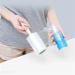 Stretch Film Mini Stretch Wraps Plastic Handvat Stretch Film Pe Voor Thuis Dagelijks Gebruik Cosmetische Kartonnen Doos Water Oplosbare Zachte Lldpe