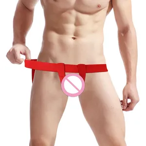 Wholesale Men's Sexy Underwear Men's Wide Elastic Ring G-string Elastic Butt Lift Shaping Jockstraps Underwear