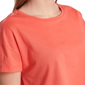 เสื้อครอปท็อปผู้หญิง คอรัล แขนสั้น คอกลม สีพื้น เรียบง่าย สไตล์ลำลอง ผ้าถัก ใส่สบาย ระบายอากาศได้ดี ทรงเข้ารูป สำหรับฤดูใบไม้ผลิและฤดูร้อน - Product Image 6