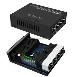 Transceptor de Fibra Óptica Megabit 10/100M, 2 SC, 4 RJ45, Convertidor de Medios Ethernet, Transceptor Óptico SMF Simplex SC - Product Image 2