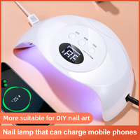 WELLSTRY Plug-In 48W UV-LED Nagellampe mit Auto-Sensor, Schnelltrocknung, 365nm+405nm Dual-Licht, Gel-Nagellack-Härtung, für Salon und Heimgebrauch, 12 Monate Garantie