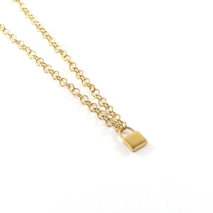Cadenas Collier ras du cou en acier inoxydable 6mm O lien chaîne collier délicat blanc serrure collier plaqué <span class=keywords><strong>or</strong></span> - Product Image 2