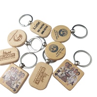 DDA1621 Bán Buôn Hình Trái Tim Handmade Khắc Keyring Hình Chữ Nhật Khắc Tên Gỗ Keychain Biểu Tượng Tùy Chỉnh Trống Gỗ Móc Khóa