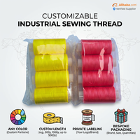 Fil à coudre en gros, petite bobine de 400 yards, 100 % polyester, fil polyvalent pour couture à la main et machine domestique