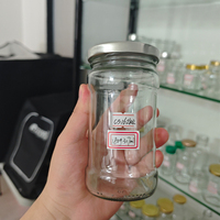 Botol Kaca Saus Cabai Selai Kacang dengan Tutup Putar Sampel Gratis untuk Pabrik Saus