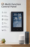 Interrupteur intelligent mural version US, panneau de commande intelligent pour la maison, WiFi Zigbee, écran tactile IPS 4 pouces pour l'automatisation domestique