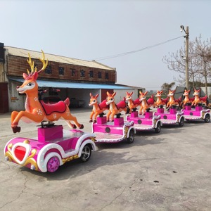 Train électrique sans rails en forme <span class=keywords><strong>de</strong></span> cerf, manèges pour ferme et <span class=keywords><strong>parc</strong></span> d'attractions, thème <span class=keywords><strong>de</strong></span> Noël, à vendre - Product Image 6
