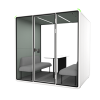 Hecor Cabine de travail extérieure préfabriquée, maison modulaire personnalisée, bureau insonorisé, cabine téléphonique préfabriquée