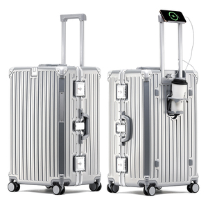 <span class=keywords><strong>Valise</strong></span> à <span class=keywords><strong>roulettes</strong></span> unisexe en PC 100 %, bagage cabine avec roues à 360 degrés et serrure TSA, <span class=keywords><strong>valise</strong></span> de luxe en aluminium – Offre Spéciale - Product Image 1