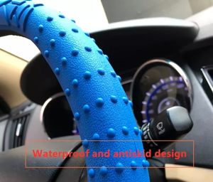 Cubierta Universal Antideslizante de Silicona para <span class=keywords><strong>Volante</strong></span>, Impermeable, Duradera, Deportiva, de Lujo, Compatible con <span class=keywords><strong>Toyota</strong></span> <span class=keywords><strong>Yaris</strong></span> Volkswagen, Otros Coches - Product Image 6