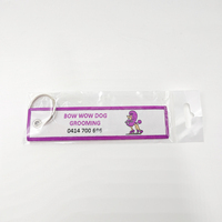 Usine personnalisée RPET tissé Logo broderie clé Jet Tag porte-clés