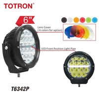 Phare LED de conduite à faisceau spot de 6 pouces 42W, étanche IP68/IP69K, 12V/24V 3780lm pour véhicules tout-terrain