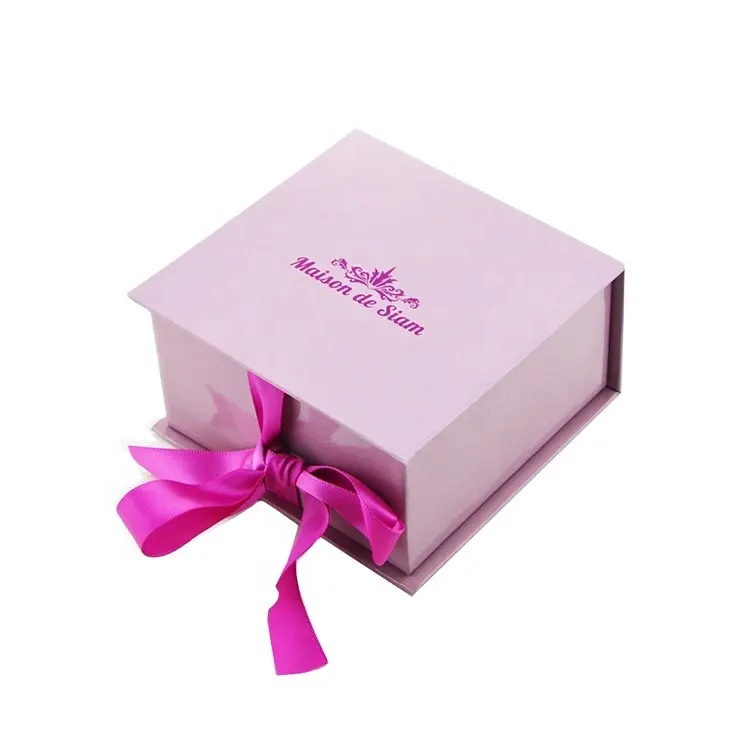 Роскошная Подарочная коробка с магнитной застежкой и розовой лентой для бизнеса, свадьбы, праздника, материалы для упаковки подарков, розовая упаковочная коробка