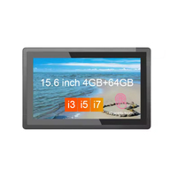 Tableta de pantalla táctil impermeable de 15,6 pulgadas, 4 + 64GB, todo en una computadora, Panel Android, Pc, monitor de computadora Industrial