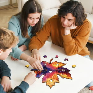 Puzzle en bois 3D découpé au laser, kits de construction de modèles DIY, jouet éducatif pour adultes et adolescents, 101-500 pièces, impression haute définition - Product Image 6