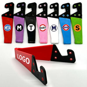 Custom Logo Printing <b>Cheap</b> Foldable Colorful V Shaped Desktop Cell Phone Stand Mobile Phone Holder for Promotional Gift - Product Image 1
