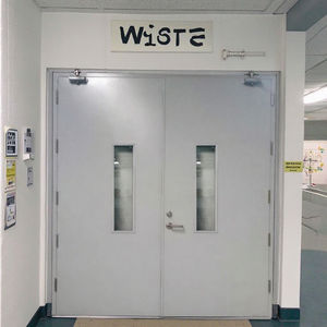 <span class=keywords><strong>Puerta</strong></span> de Salida de Seguridad Contra Incendios de <span class=keywords><strong>Dos</strong></span> <span class=keywords><strong>Hojas</strong></span>, Estándar, Personalizable, de 180 Minutos, de Acero Inoxidable, con Panel de Visión, Certificación CE - Product Image 5