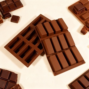 Moules en silicone pour la décoration, moule en silicone pour fondant, moule 3D, moule en silicone pour barre de chocolat, moule en silicone pour gâteau en forme de 12 barres longues connectées - Product Image 1