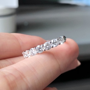 Anelli di diamanti <span class=keywords><strong>15</strong></span> Cent Per gioielli in stile religioso diamante Per regalo di anniversario 18K anello in oro