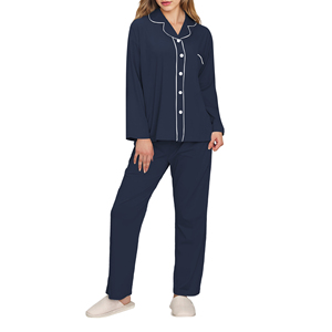 Cozy 100% <strong>Cotton</strong> Sleepwear Women Pajamas Solid Lounge <strong>Wear</strong> Sets Pjs Ladies Loungewear Custom Pyjamas - Product Image 1