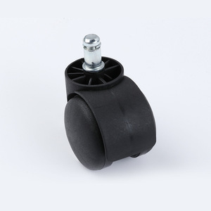 Ruedas para Silla Ejecutiva de 50 mm de Diámetro, Negras, Giratorias, Silenciosas, con Anillo de Seguridad y Varillas de Inserción - Product Image 2