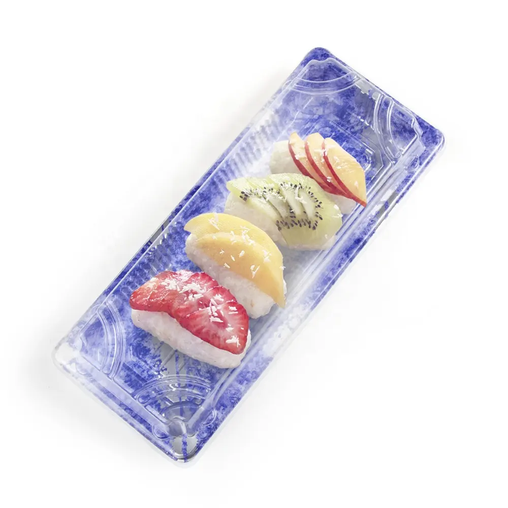 EPK Новые товары Небесно-Голубой печати японский сашими коробка для упаковки суши лоток