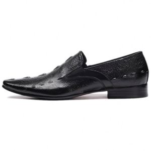 Oferta Especial Liquidación Zapatos de Cuero Casuales de Negocios para Hombre, Zapatos de Moda de Piel Vacuna, Cómodos, Elegantes, Estilo Británico, Lujo Ligero - Product Image 1