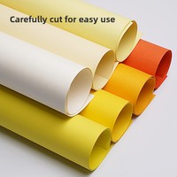 Série Jaune – Papier de fond de couleur unie en carton rigide A4/A3 pour peinture chinoise artisanale, matériel créatif pour la maternelle