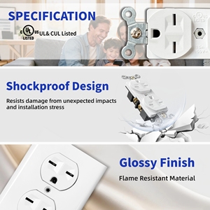 15A 250V Duplex receptacle tường Ổ cắm ổ cắm ul chứng nhận NEMA6-15R tường ổ cắm điện với 118 Loại bảng điều chỉnh - Product Image 6