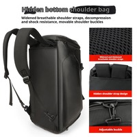 Grand sac à dos de sport et de voyage pour hommes Sac de basket-ball/football isolé à la mode avec compartiments secs/humides Noir