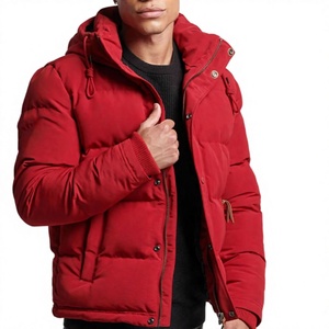 Blousons matelassés à capuche en gros avec tirettes de fermeture éclair personnalisées pour les marques de vêtements - Product Image 1