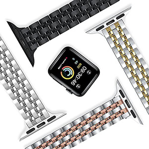 Keepwin Classic 7 Bead negro oro sólido Acero inoxidable enlace correa de reloj para Apple <span class=keywords><strong>IWatch</strong></span> 38 <span class=keywords><strong>40</strong></span> 41 42 44 45 49 mm - Product Image 6