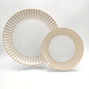 Assiettes à dîner en céramique en vrac, compatibles lave-vaisselle, peintes à la main, sur mesure, service de table Royal <span class=keywords><strong>Albert</strong></span>, service de table italien - Product Image 1