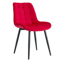 Meilleure Chaise de Salle à Manger Rembourrée en Métal Italien Style Nordique Hebei Moderne Crème Rouge Bleu, Luxe Unique Pas Cher, Vente en Gros