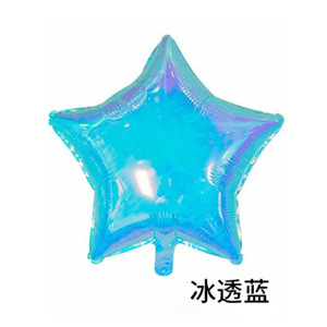 Décor d'événement de fête d'anniversaire 19 pouces lumière fluorescente vert perle <span class=keywords><strong>blanc</strong></span> gelée vert mylar globos ballons étoiles irisés - Product Image 5