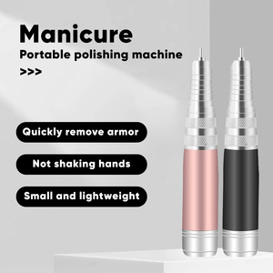 Stylo à polir les ongles, meuleuse électrique portable pour manucure et pédicure, or rose noir - Product Image 2