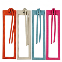Marque-pages colorés à finition auto-adhésive en similicuir pour broderie au point de croix, étui vierge pour marque-pages à broder, finition DIY pour broderie au point de croix