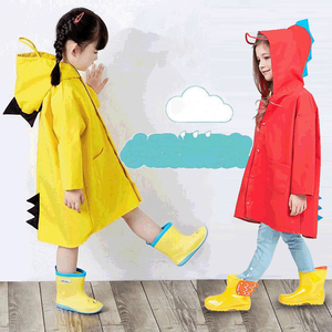 La giacca antipioggia per la scuola per bambini presenta un grazioso Design dinosauro, è un abbigliamento meteorologico di alta qualità per bambini - Product Image 1
